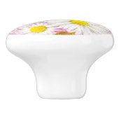 Pink Lila Daisy Blume Pattern Keramikknauf (Seitenansicht)