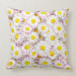 Pink Lila Daisy Blume Pattern Kissen