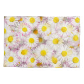 Pink Lila Daisy Blume Pattern Kissenbezug (Rückseite-Links)
