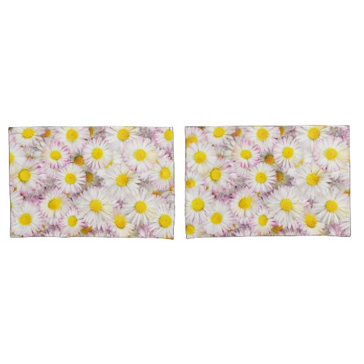 Pink Lila Daisy Blume Pattern Kissenbezug (Vorderseite-Set)