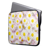 Pink Lila Daisy Blume Pattern Laptopschutzhülle (Vorderseite Links)