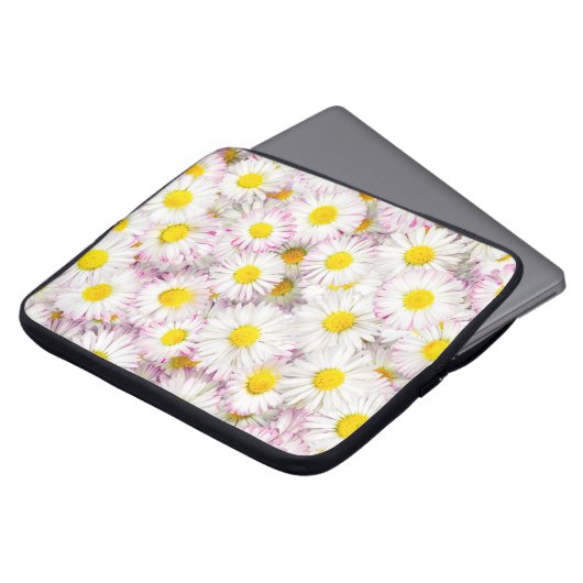 Pink Lila Daisy Blume Pattern Laptopschutzhülle (Vorne Oben)