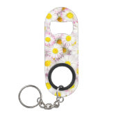Pink Lila Daisy Blume Pattern Mini Flaschenöffner (Vorderseite)