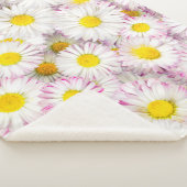 Pink Lila Daisy Blume Pattern Sherpadecke (3/4)