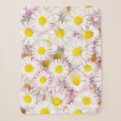 Pink Lila Daisy Blume Pattern Sherpadecke (Vorderseite)