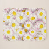 Pink Lila Daisy Blume Pattern Sherpadecke (Vorderseite (Horizontal))