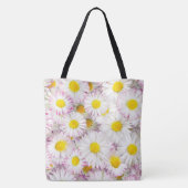 Pink Lila Daisy Blume Pattern Tasche (Rückseite)