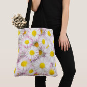 Pink Lila Daisy Blume Pattern Tasche (Von Nahem)