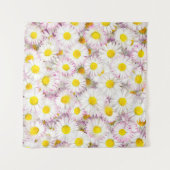 Pink Lila Daisy Blume Pattern Wandteppich (Vorderseite)