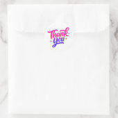Pink Lila Danke, Sticker mit Sternen (Tasche)