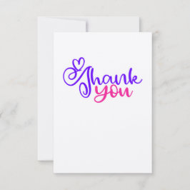 Pink/Lila Dankeschön-Karte auf dem Kraftpapier Dankeskarte