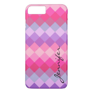 Pink Lila Diamond Geometrie Muster Case-Mate iPhone Hülle