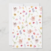 Pink Lila Fairy Erster Geburtstag Einladung (Rückseite)