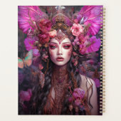 Pink Lila Fairy Queen Fantasy Art Planer (Rückseite)