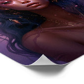 Pink Lila Fairy Queen Fantasy Art Poster (Ecke)