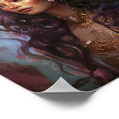 Pink Lila Fairy Queen Fantasy Art Poster (Ecke)