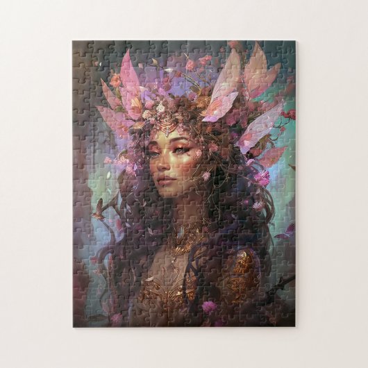 Pink Lila Fairy Queen Fantasy Art Puzzle (Vertikal)
