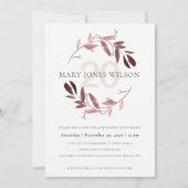 PINK LILA FAUNA WREATH JEDES JAHR JAHRESKARTE DANKESKARTE (Vorderseite)