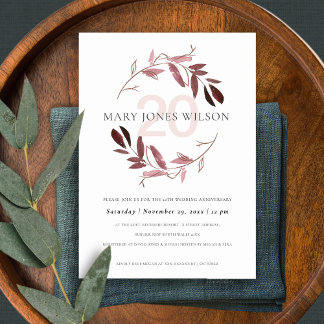 PINK LILA FAUNA WREATH JEDES JAHR JAHRESKARTE DANKESKARTE