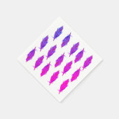 Pink Lila Feathers Napkins Serviette (Ecke)