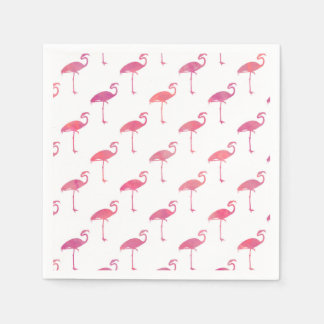 Pink Lila Flamingo Watercolor Tropischer Flamingos Serviette