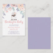 Pink Lila Floral Lamb Babydusche Anfrage Begleitkarte (Vorne/Hinten)