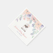 Pink Lila Floral Lamb Girl Dusche Serviette (Ecke)