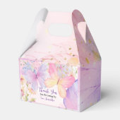 Pink Lila Floral Oh Baby Butterfly Babydusche Geschenkschachtel (Vorderseite)