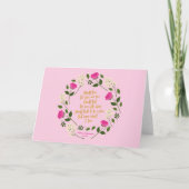 Pink Lila Floral William Shakespeare Karte (Vorderseite)