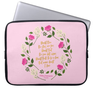 Pink Lila Floral William Shakespeare Laptopschutzhülle
