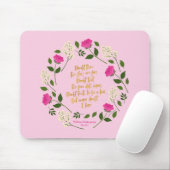 Pink Lila Floral William Shakespeare Mousepad (Mit Mouse)