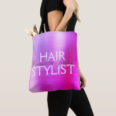 Pink Lila Foil Hair Stylist Suppen Tasche (Von Nahem)
