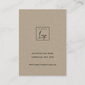 PINK LILA FOLIAGE MONOGRAM NECKLACE DISPLAY LOGO VISITENKARTE (Rückseite)