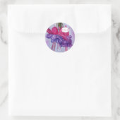PINK LILA FUSCHIAS WASSERFARBEN BLUME STICKER (Tasche)