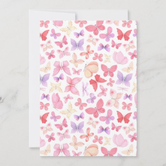 Pink Lila Gelbe Schmetterlinge Danke, dass ihr ein (Vorderseite)