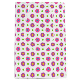 PINK LILA GELBLAU OSTERE BLUME MITTLERE GESCHENKTÜTE