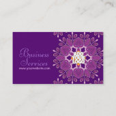 Pink+Lila Geometrische Blume-Visitenkarte Visitenkarte (Rückseite)