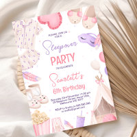 Pink Lila Girls Sleepover Party Geburtstag