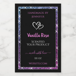 Pink, Lila Glitzer, Produktverpackungen Etiketten 