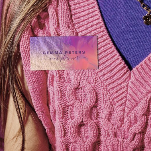 Pink Lila Gold Foil Glitzer Kalligrafie Script Namensschild