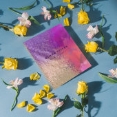 Pink Lila Gold Foil Glitzer Kalligrafie Script Planer