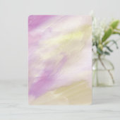 Pink Lila Gold Watercolor Kinderdusche Einladung (Stehend Vorderseite)