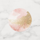 Pink Lila Gold WeltraumGeburtstag Konfetti (Klein Vorderseite)