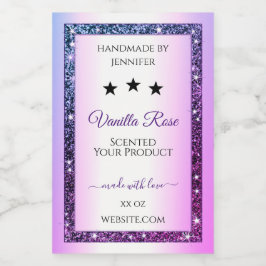 Pink Lila Gradient Glitzer Spark Produktkennzeichn Lebensmitteletikett