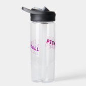 Pink Lila Gradient Pickleball Typografie Name Trinkflasche (Rechts)