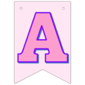 Pink Lila Happy Birthday Banner (Dritte Fahne)