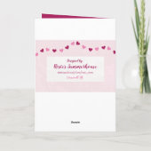 Pink & lila Hochzeitstorte Gratulationen Karte (Rückseite)