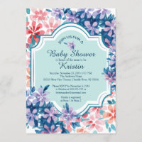 Pink & Lila Hydrangea Blume Babydusche