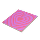 Pink Lila Hypnotic Herz Liebe Muster Fliese (Seite)