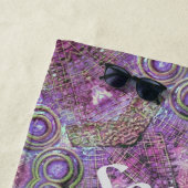 Pink & Lila Jewel Muster Custom Beach Handtuch (Beispiel)